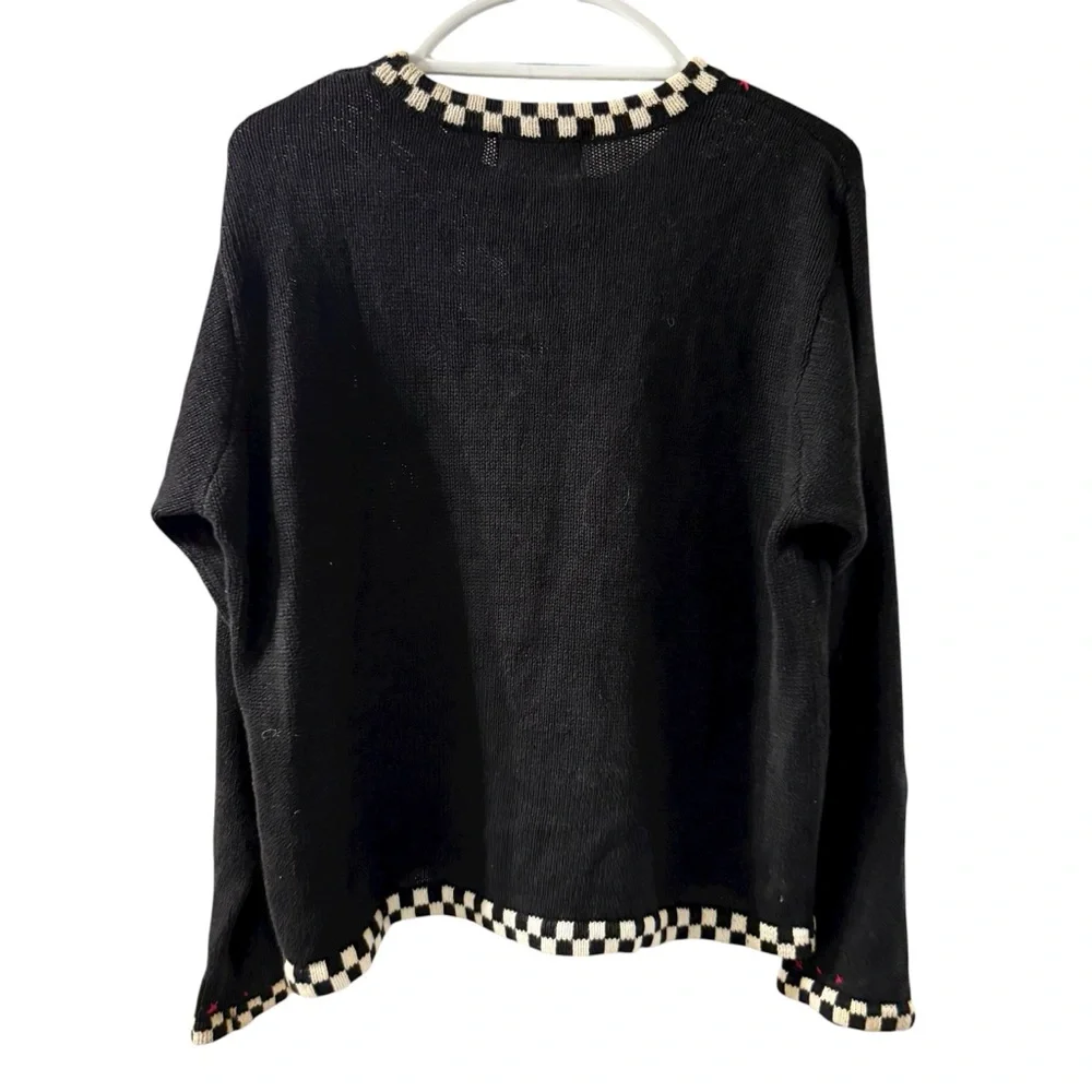 Vintage Lemon Grass 90s Ugly Christmas Sweater Size Medium Grandma Core - Picture 2 of 6